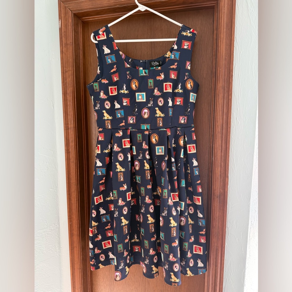 NWOT Dog Portrait Dress-Size 12 - Picture 2 of 6